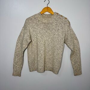 Sanctuary Women’s Beige Crewneck Chunky Knit Sweater | S